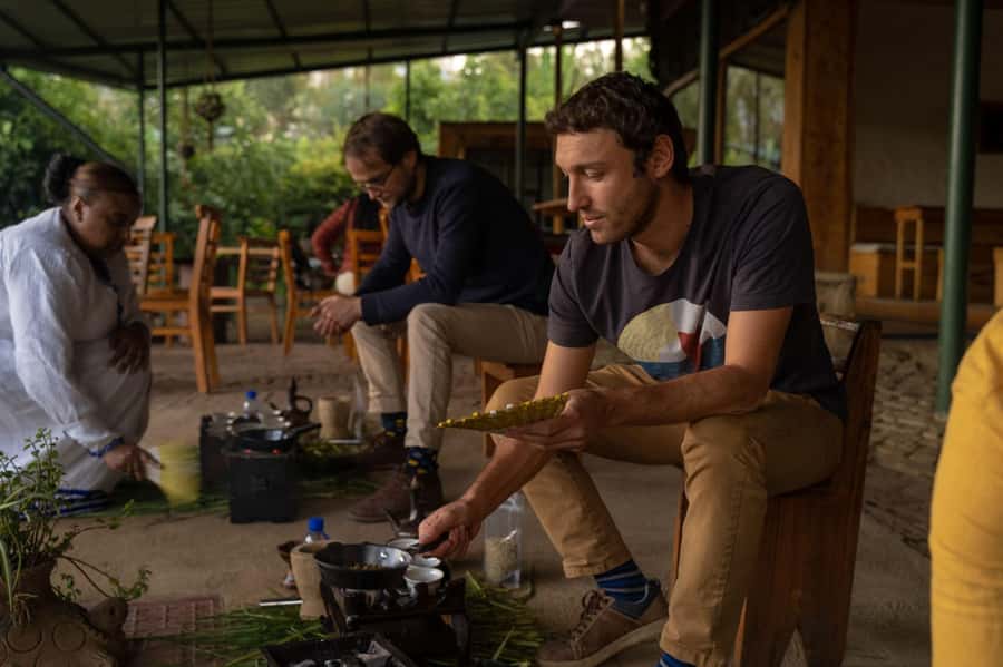 Ethiopia coffee cupping class/Ethiopian food injera making - What the Guides Add to the Day