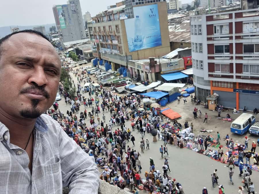 Hidden treasures of Addis Ababa - full day city tour - Looking down on Merkato from above