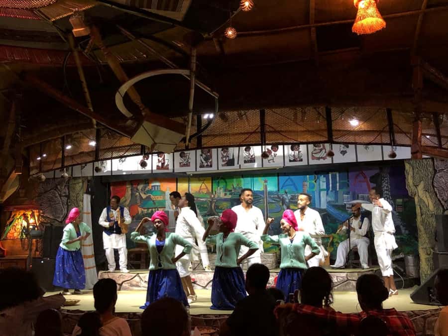 Yod Abyssinia Cultural Night: Dinner, Music, and Dance - Entering Yod Abyssinia for dinner and music